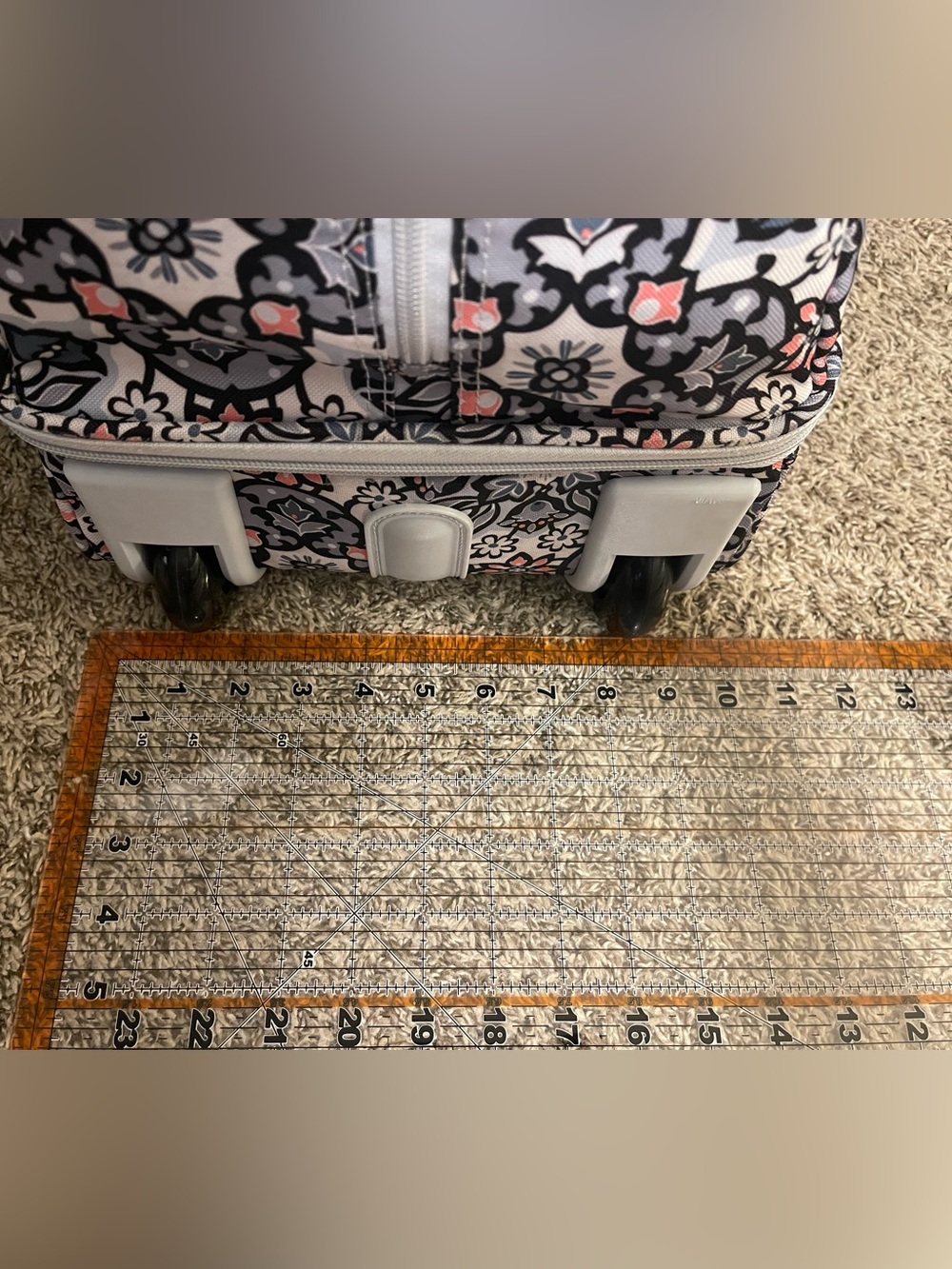 Vera Bradley Lisbon Medallion wheeled carry-on duffle - Picture 4 of 11